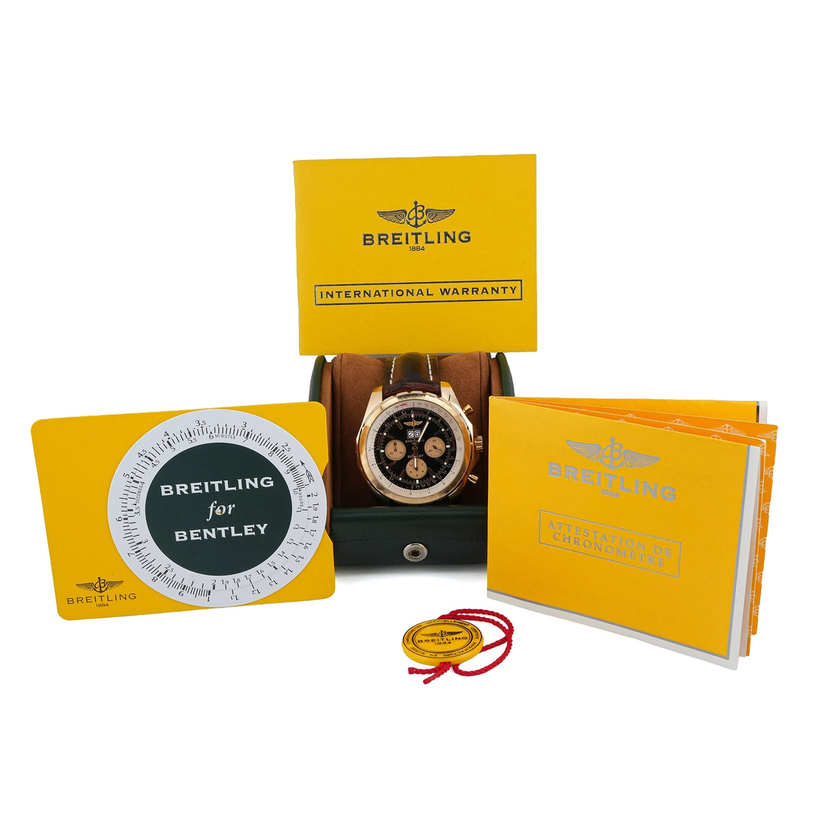 Breitling Bentley Black Dial on Leather H44363 Papers 2007