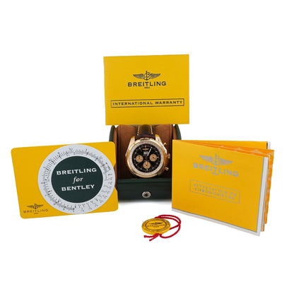 Breitling Bentley Black Dial on Leather H44363 Papers 2007
