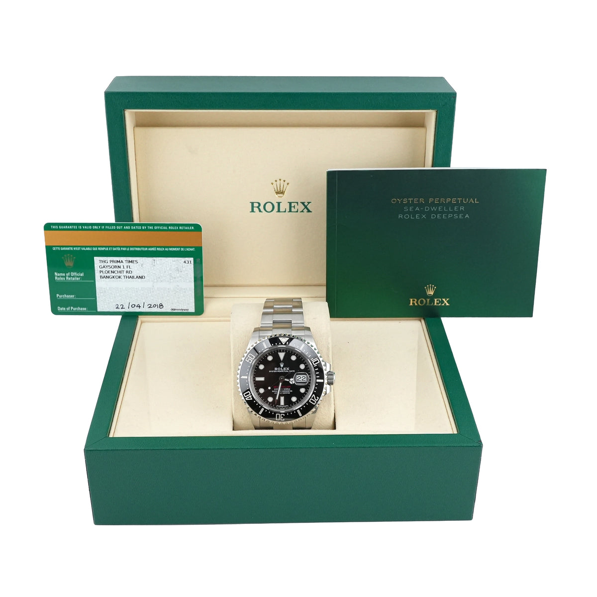 Rolex Sea-Dweller 43 Black Dial on Oyster 126600 Card 2018