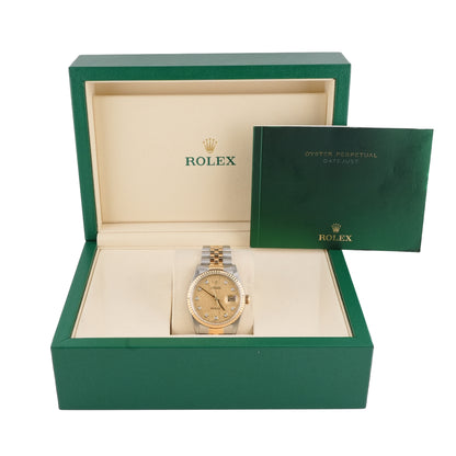 Rolex Datejust 36 Champagne Jubilee Diamond Dial on Jubilee 16233 1997