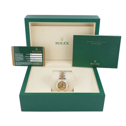 Rolex Datejust Lady Champagne Roman Dial on Jubilee 179173 Card 2008