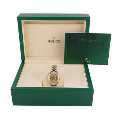 Rolex Datejust Lady Champagne Stick Dial on Jubilee 79173 2001