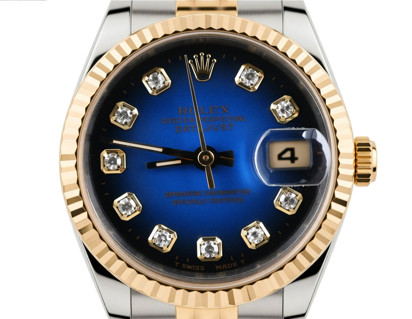 Rolex Datejust Lady 26 Blue Ombre Diamond Dial on Jubilee 69173 Papers 1995