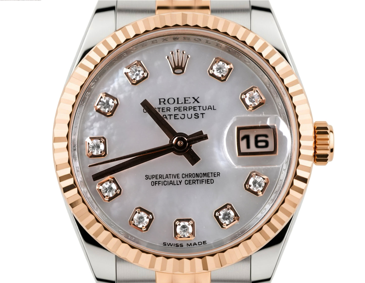 Rolex Datejust Lady Mother of Pearl Diamond Dial on Jubilee 179171 Card 2011