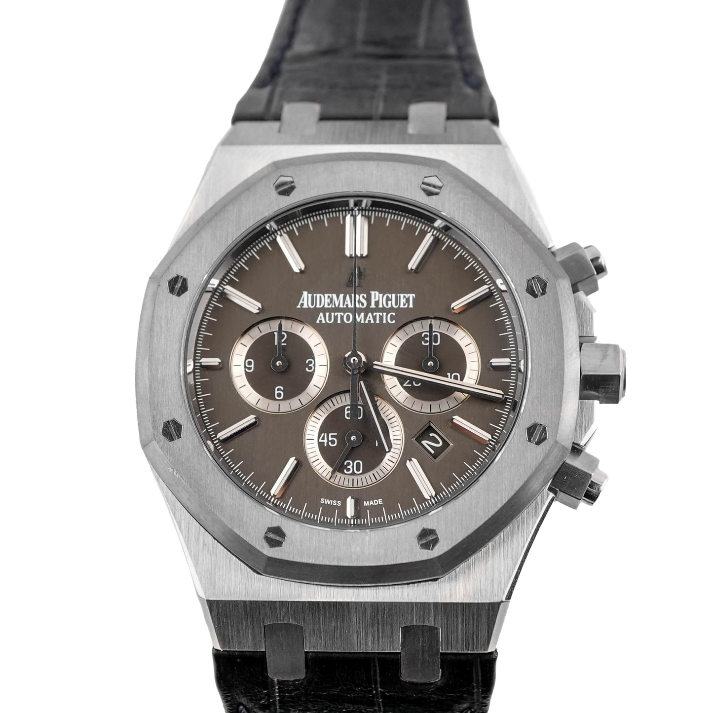 Audemars Piguet Royal Oak Leo Messi Chronograph Grey Dial on Leather Strap 26325TS.OO.D005CR.01 Complete 2013