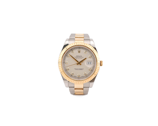 Rolex Datejust II Ivory Diamond Dial on Oyster 116333 2014