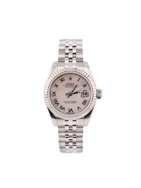 Rolex Datejust Lady Mother Of Pearl White Roman Dial on Jubilee 179174 Card 2012