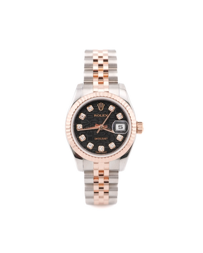 Rolex Datejust Lady Black Jubilee Diamond Dial Dial on Jubilee 179171 Card 2014