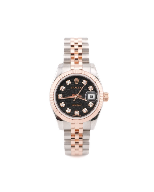 Rolex Datejust Lady Black Jubilee Diamond Dial Dial on Jubilee 179171 Card 2014