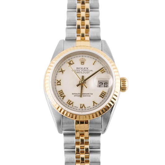 Rolex Datejust Lady Ivory Pyramid Roman Dial on Jubilee 79173 2001