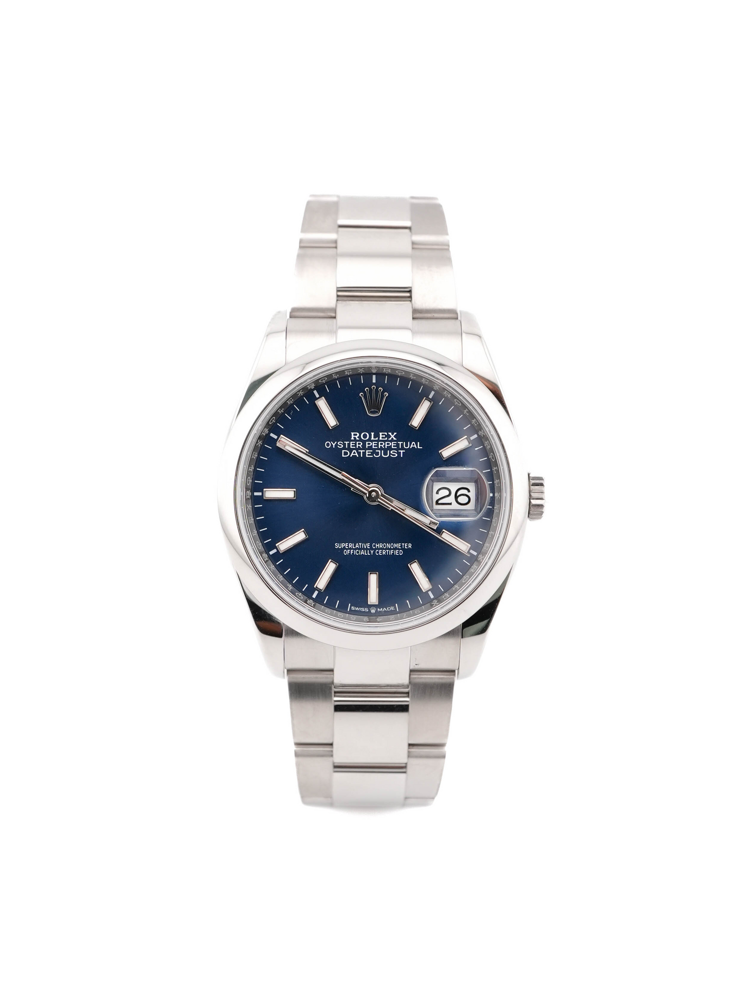 Rolex Datejust Blue Index Dial on Oyster 126200 Card 2021