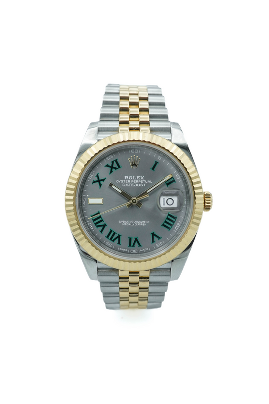 Rolex Datejust 41 Slate Green Roman Dial on Jubilee 126333 Card 2020