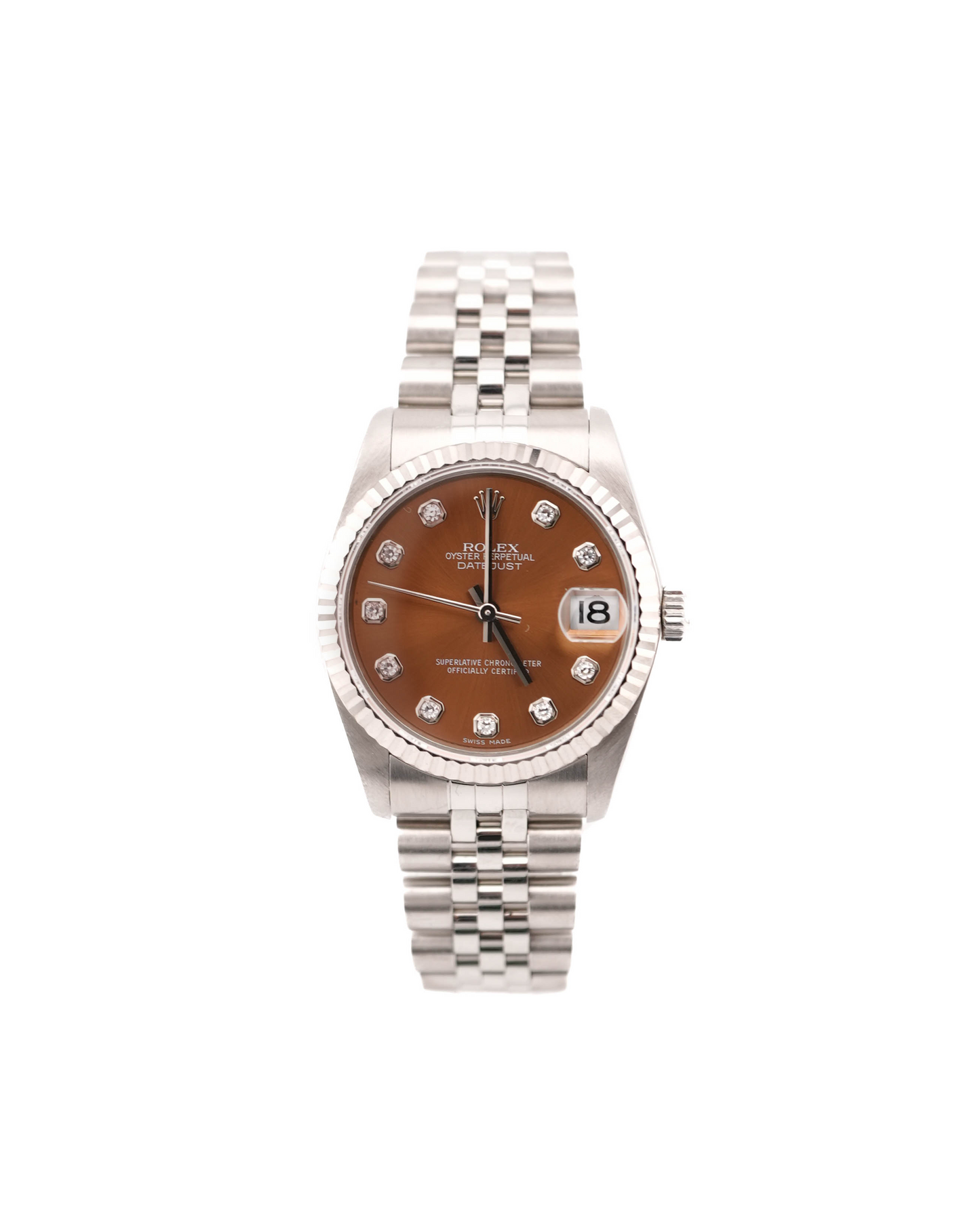 Rolex Datejust 31 Brown Diamond Dial Dial on Stainless Steel & White Gold 78274 Papers 2005