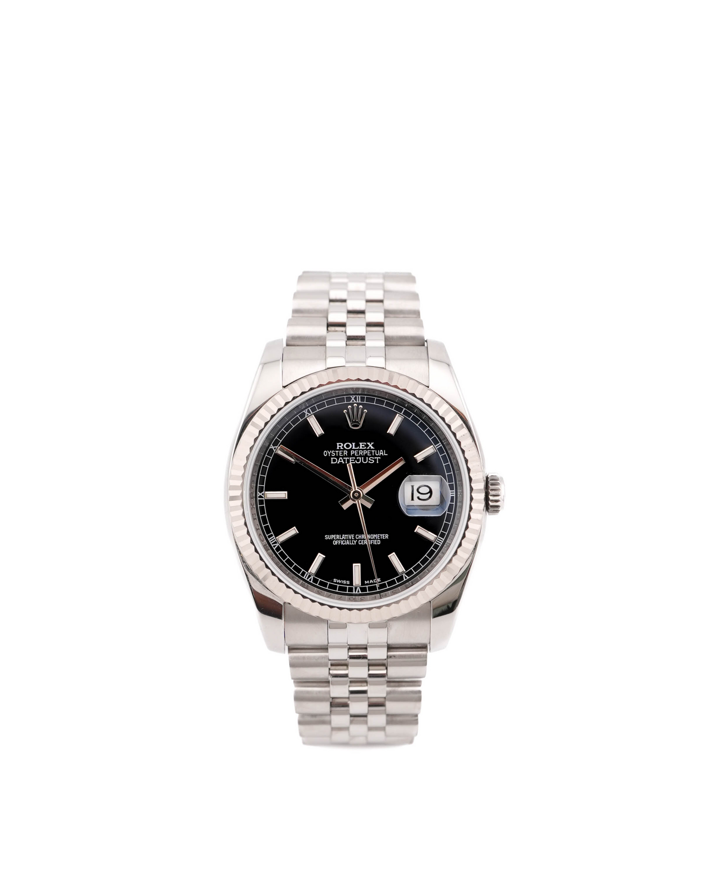 Rolex Datejust Black Dial on Jubilee 116234 Card 2016