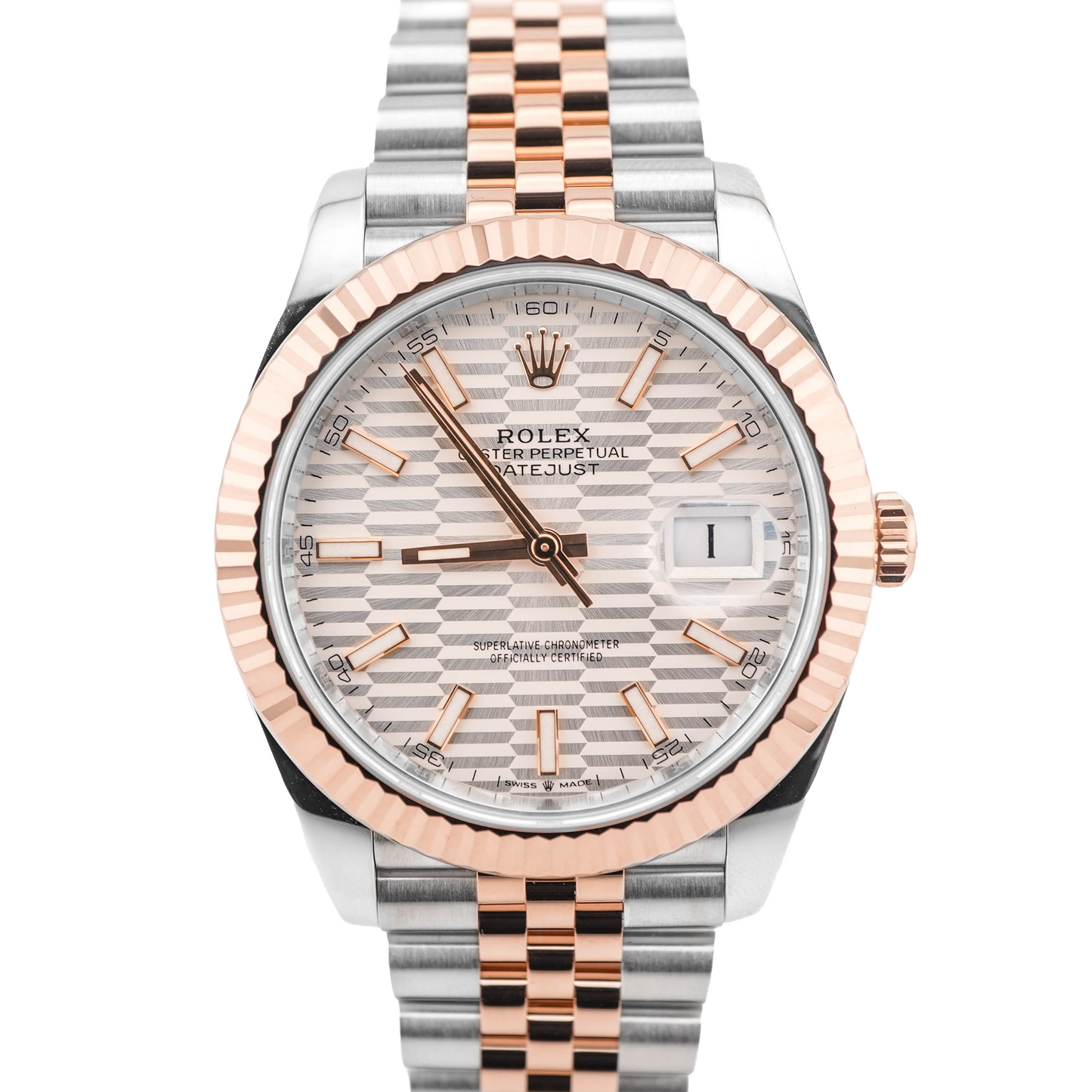 Rolex Datejust 41 Silver Fluted Motif Index Dial on Jubilee 126331 Card 2024