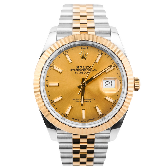 Rolex Datejust 41 Champagne Index Dial on Jubilee 126333 Card 2018