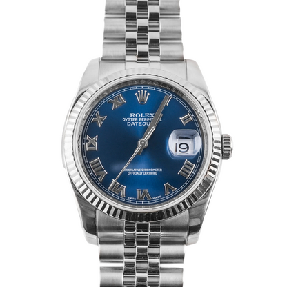 Rolex Datejust 36 Blue Roman Dial on Jubilee 116234 Papers 2007