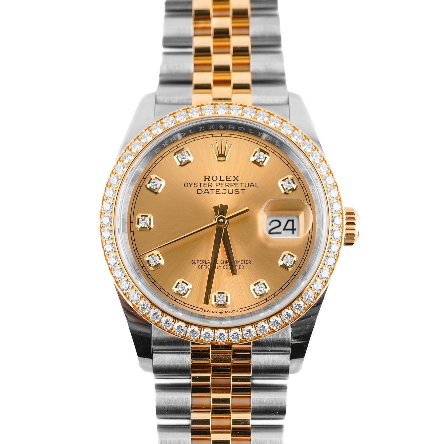 Rolex Datejust 36 Champagne Diamond Dial on Jubilee 126283 Complete 2026
