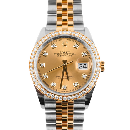 Rolex Datejust 36 Champagne Diamond Dial on Jubilee 126283 Complete 2026
