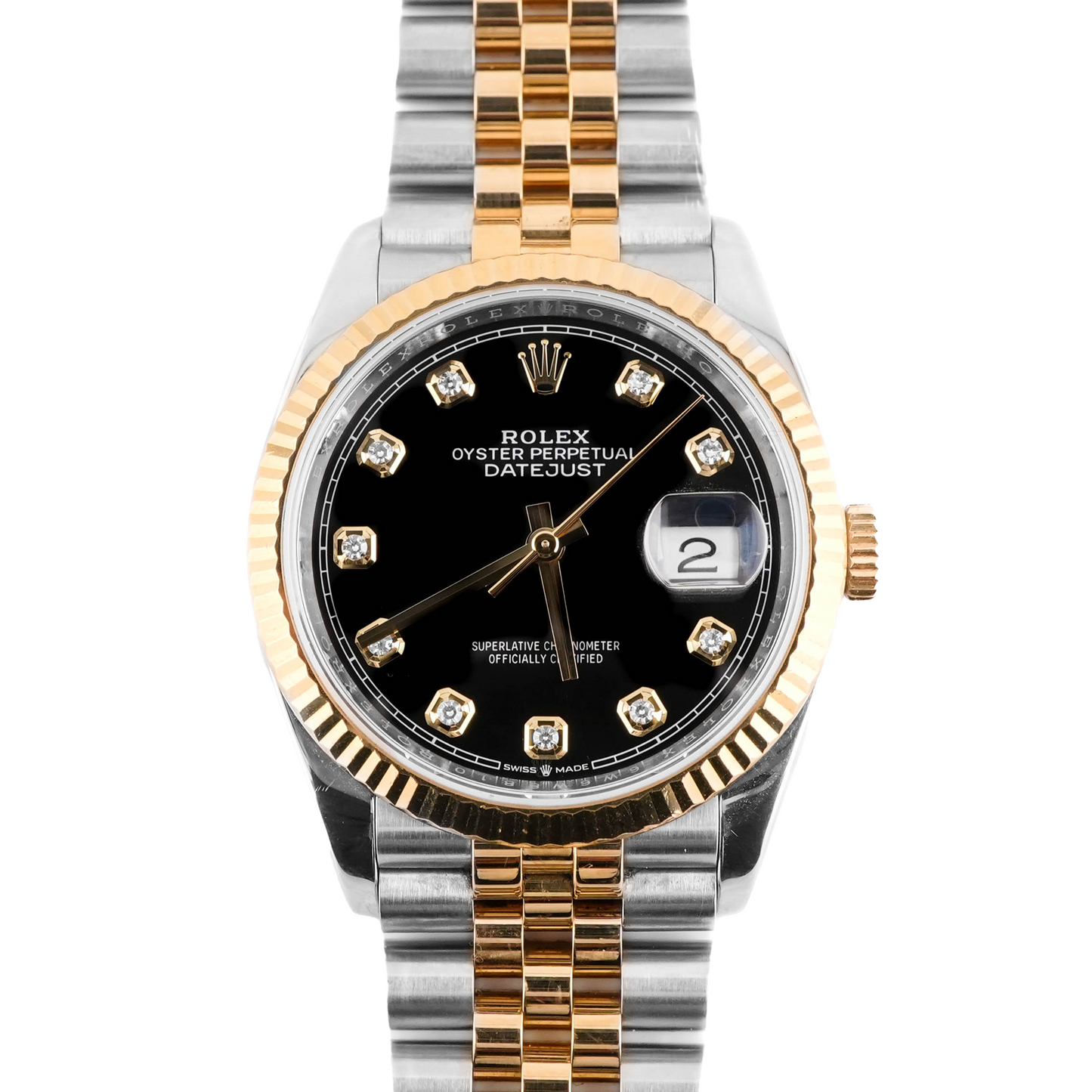 Rolex Datejust 36 Black Diamond Dial on Jubilee 126233 Complete 2020