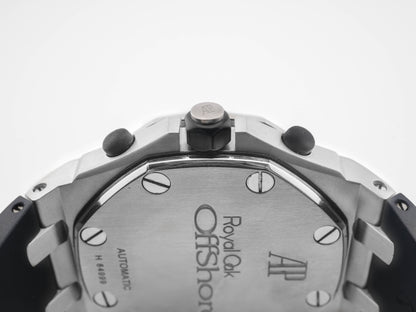 Audemars Piguet Royal Oak Offshore Chronograph Safari White Dial on Blue Rubber 26170ST.OO.D091CR.01 Complete 2013