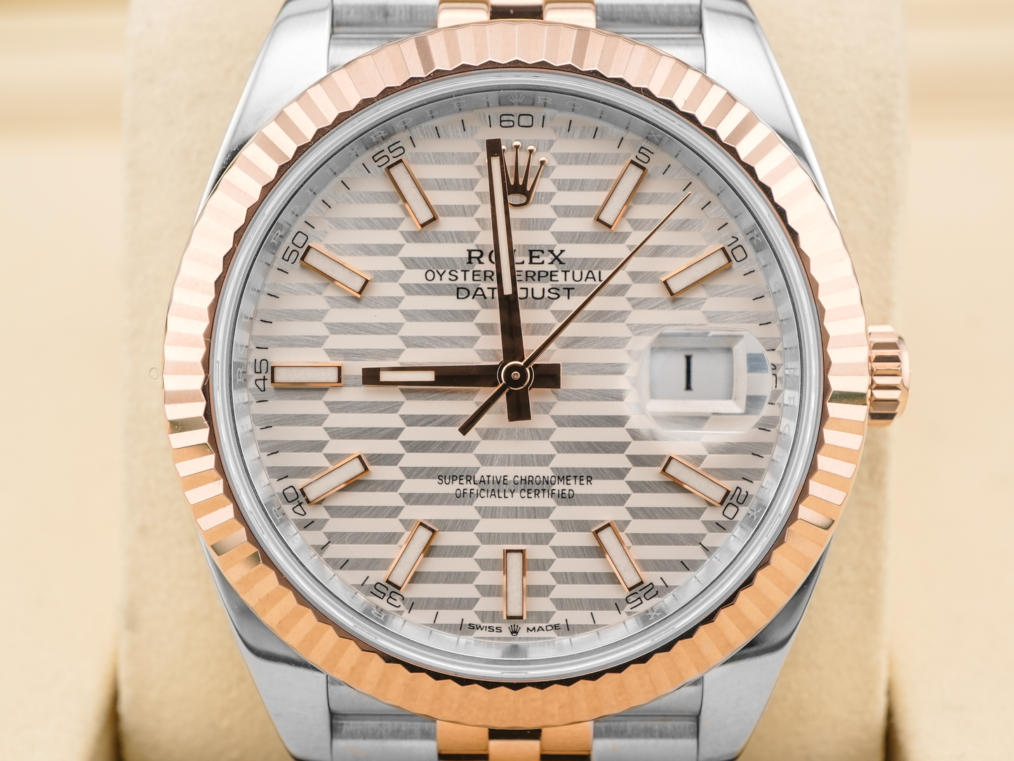 Rolex Datejust 41 Silver Fluted Motif Index Dial on Jubilee 126331 Card 2024