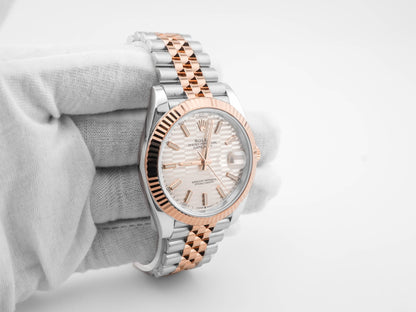 Rolex Datejust 41 Silver Fluted Motif Index Dial on Jubilee 126331 Card 2024