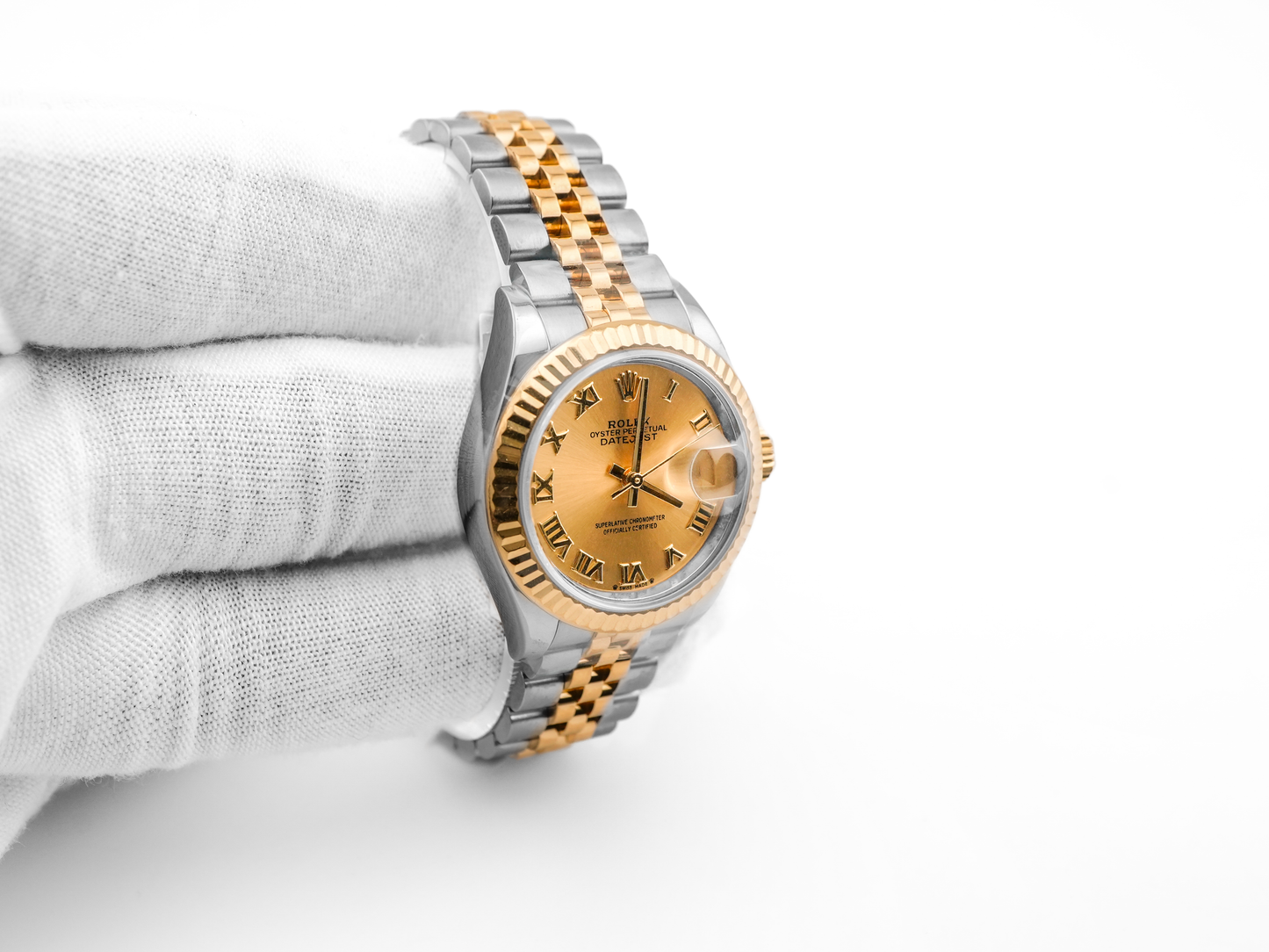 Rolex Datejust Lady Champagne Roman Dial on Jubilee 279173 Card 2023