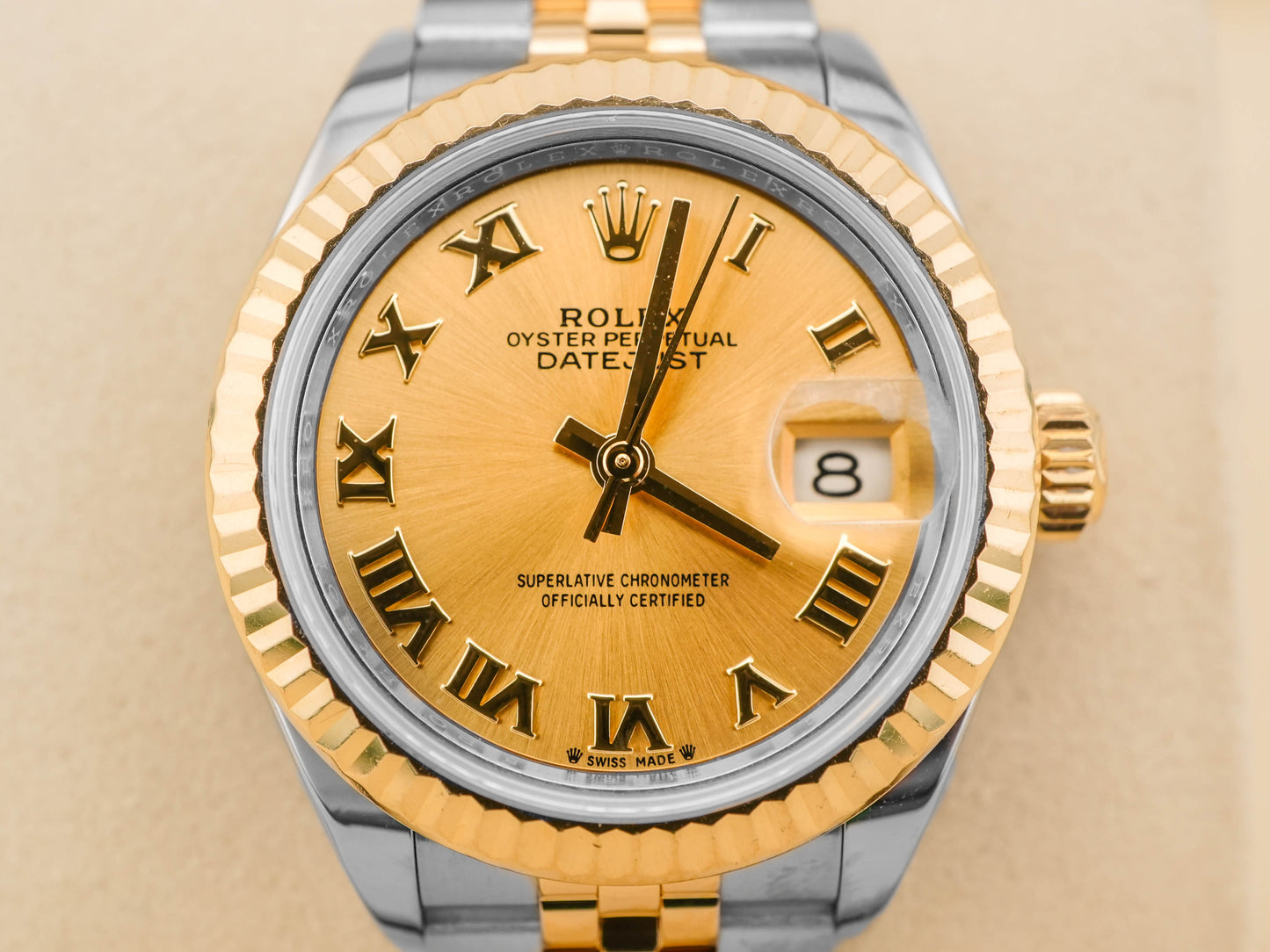 Rolex Datejust Lady Champagne Roman Dial on Jubilee 279173 Card 2023