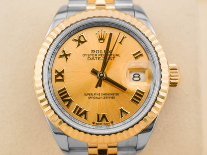 Rolex Datejust Lady Champagne Roman Dial on Jubilee 279173 Card 2023