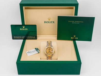 Rolex Datejust Lady Champagne Roman Dial on Jubilee 279173 Card 2023