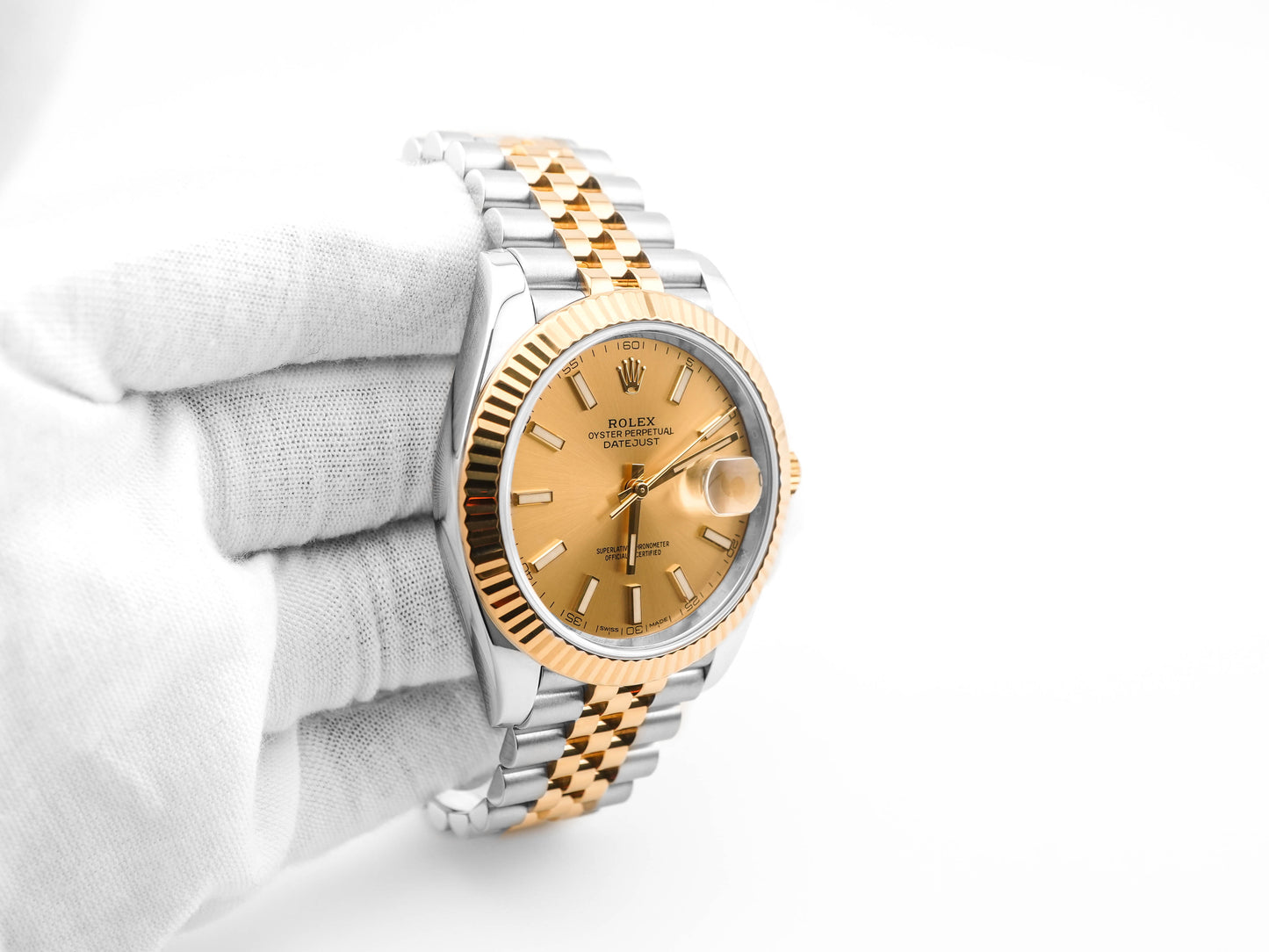 Rolex Datejust 41 Champagne Index Dial on Jubilee 126333 Card 2018