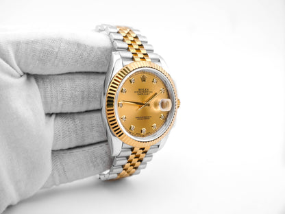Rolex Datejust 41 Champagne Diamond Dial on Jubilee 126333 Card 2016