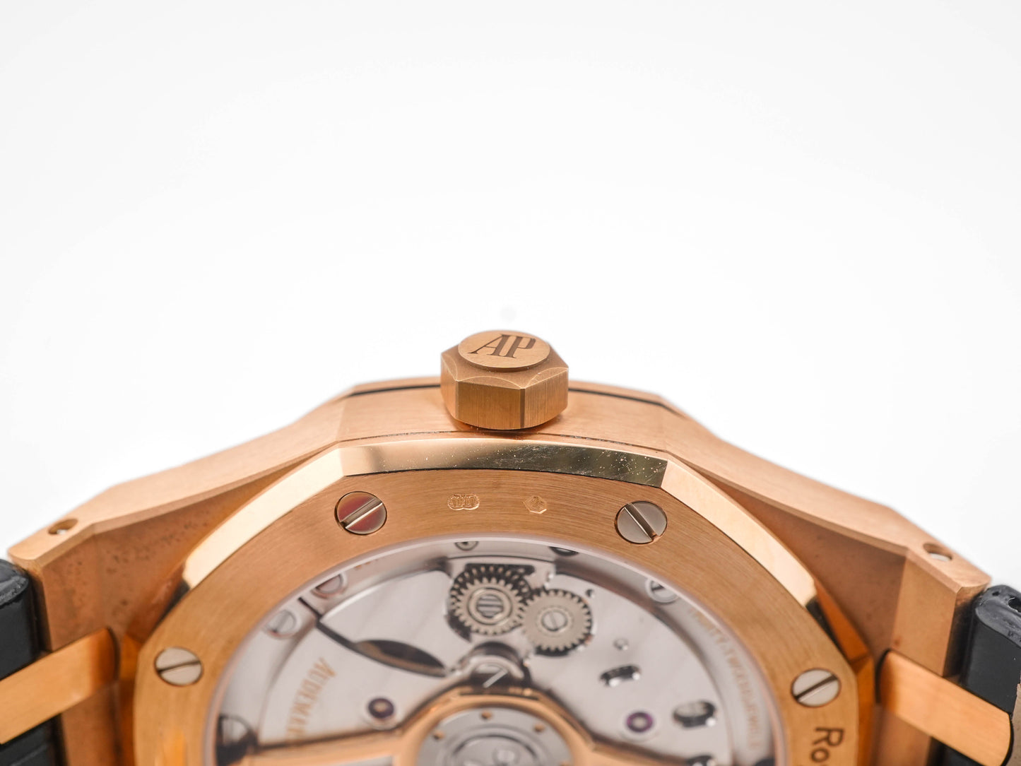 Audemars Piguet Royal Oak Black Dial on Leather Strap 15500OR.OO.D002CR.01 Complete 2019