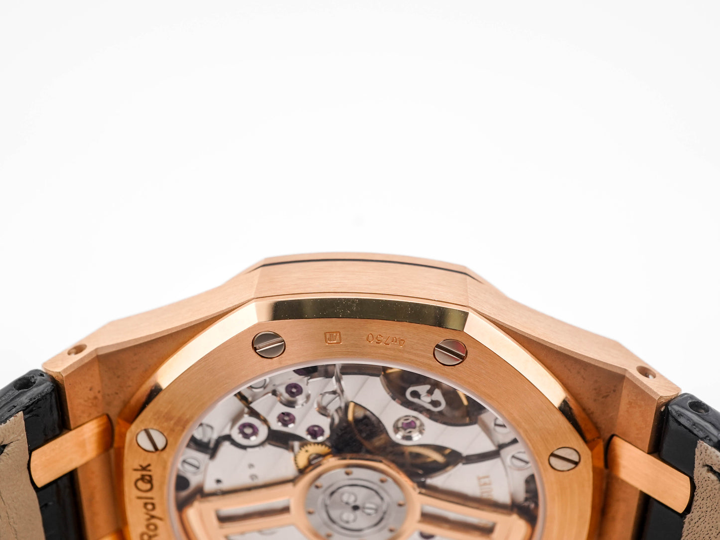 Audemars Piguet Royal Oak Black Dial on Leather Strap 15500OR.OO.D002CR.01 Complete 2019