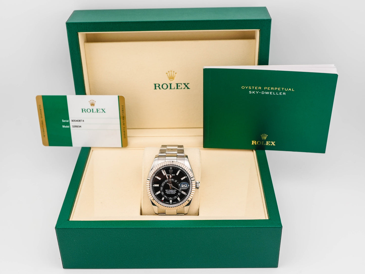 Rolex SkyDweller Black Dial on Oyster 326934 Card 2019
