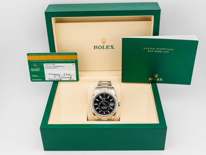 Rolex SkyDweller Black Dial on Oyster 326934 Card 2019