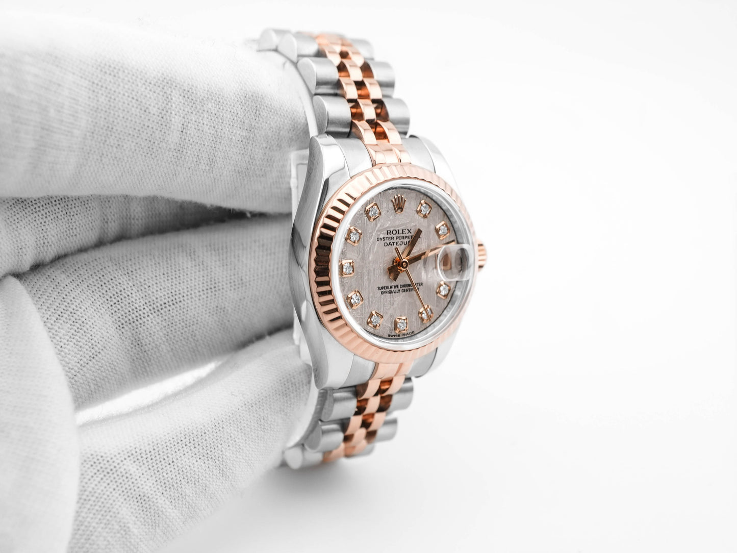 Rolex Datejust Lady Meteorite Diamond Dial on Jubilee 179171 Card 2010