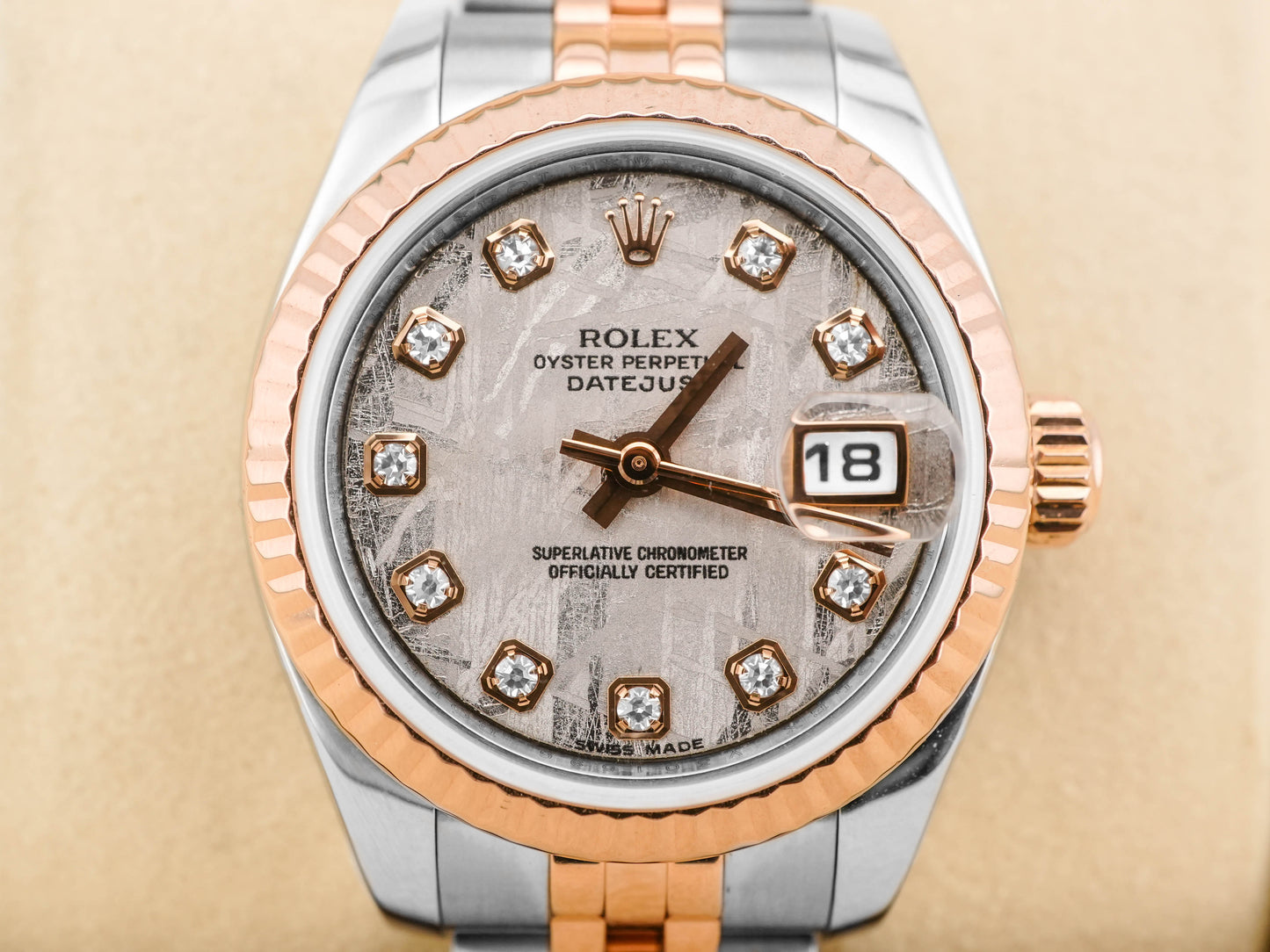 Rolex Datejust Lady Meteorite Diamond Dial on Jubilee 179171 Card 2010
