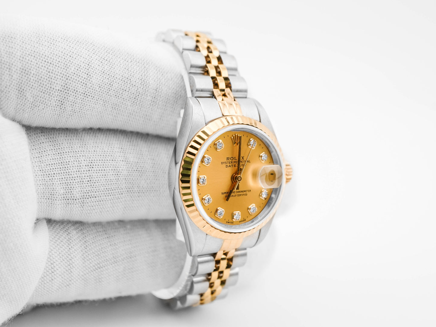 Rolex Datejust Lady Champagne Diamond Dial on Jubilee 79173 Papers 1999