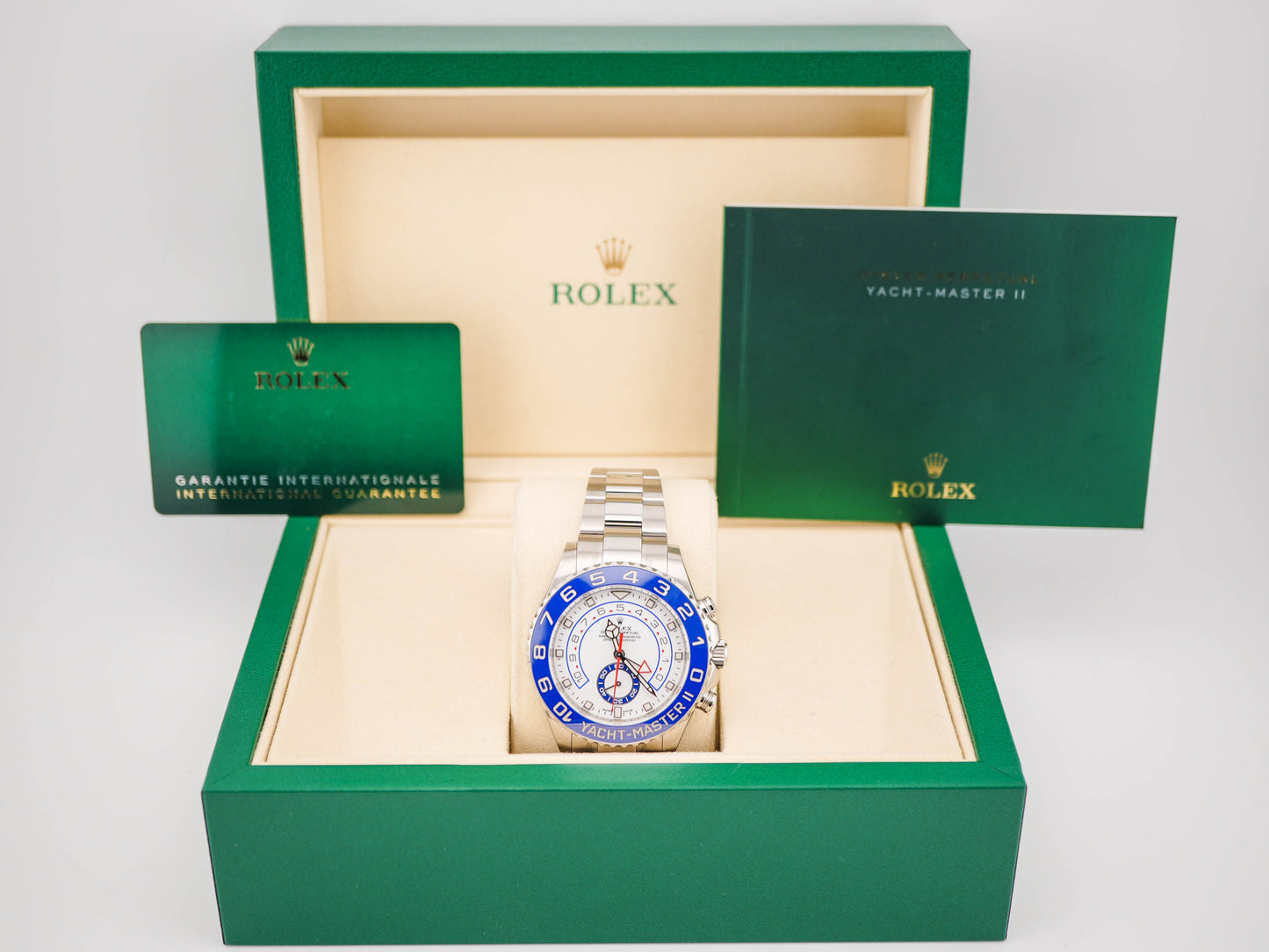 Rolex Yacht-Master II Matt White Dial on Oyster 116680 Card 2021