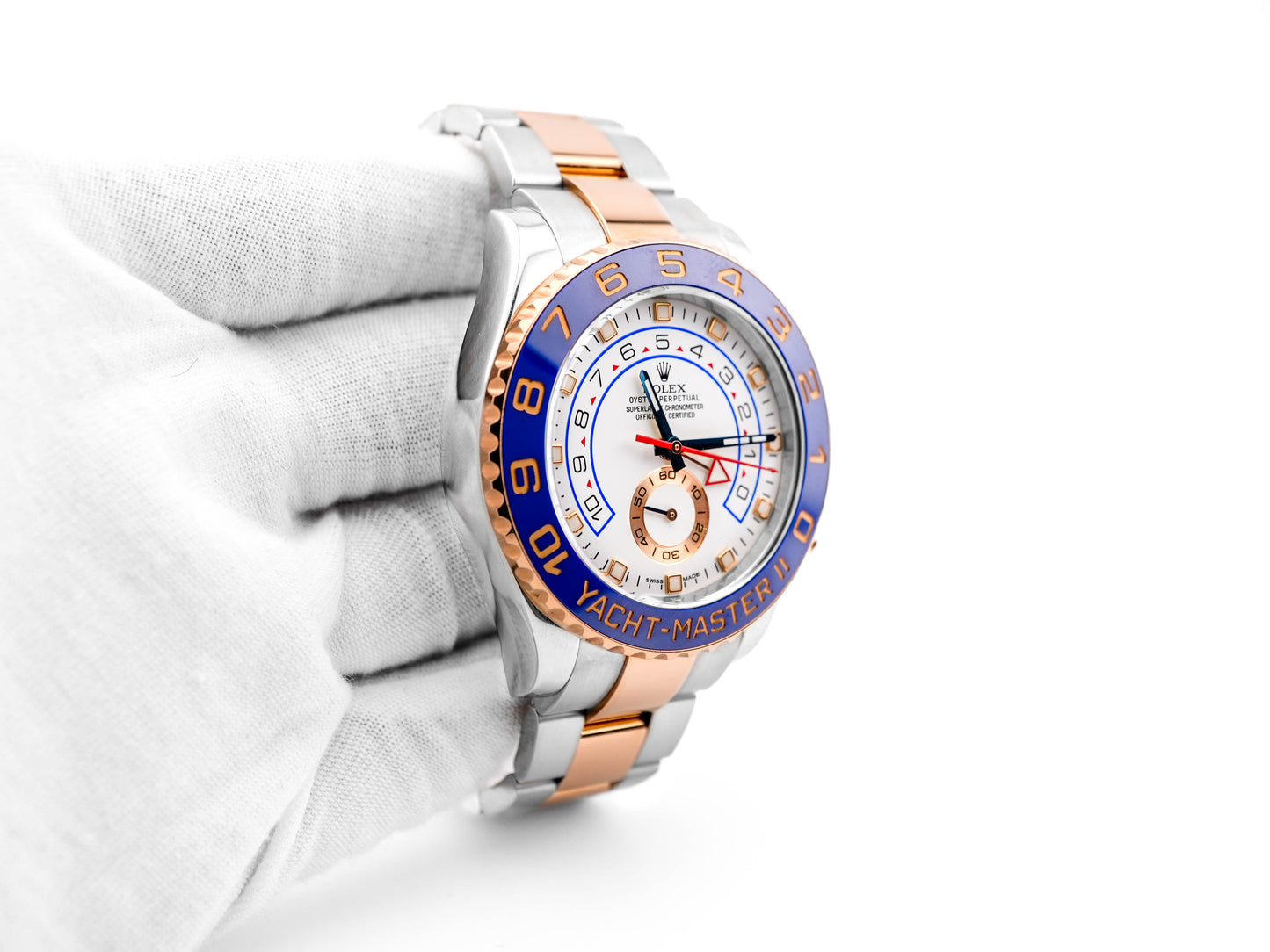Rolex Yacht-Master II White Dial on Oyster 116681 2014