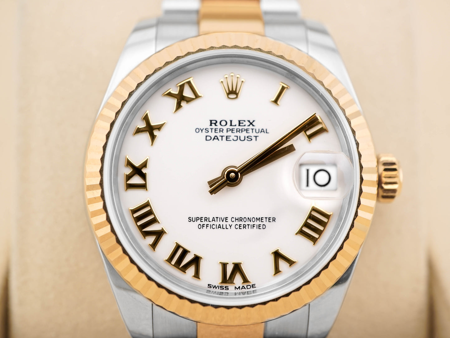 Rolex Datejust 31 White Roman Dial on Oyster 178273 Card 2018
