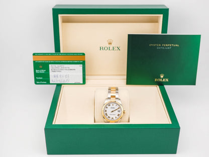 Rolex Datejust 31 White Roman Dial on Oyster 178273 Card 2018