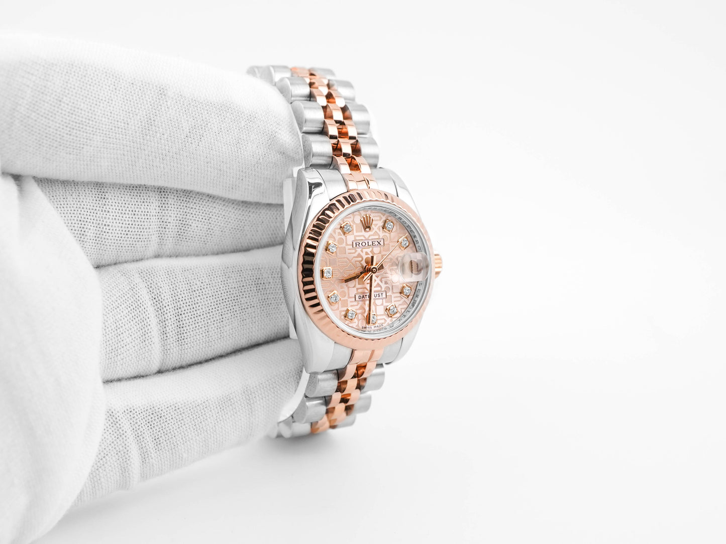 Rolex Datejust Lady Pink Jubilee Diamond Dial on Jubilee 179171 Card 2009