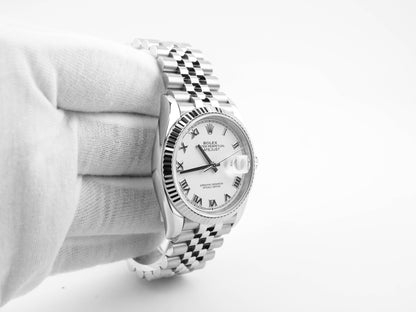 Rolex Datejust 36 White Roman Dial on Jubilee 126234 Card 2021