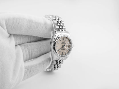 Rolex Datejust Lady Silver Stick Dial on Jubilee 179174 Card 2015