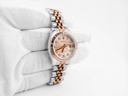 Rolex Datejust Lady Jubilee Pink Diamond Dial on Jubilee 179171 Papers 2014