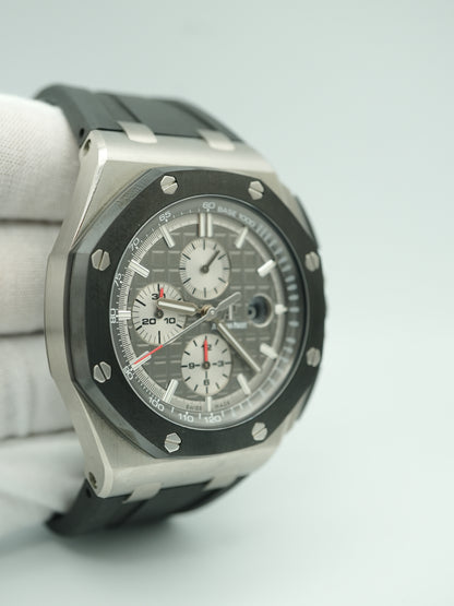 Audemars Piguet Royal Oak Offshore Chronograph Slate Dial on Rubber Strap 26400IO.OO.A004CA.01 Complete 2017