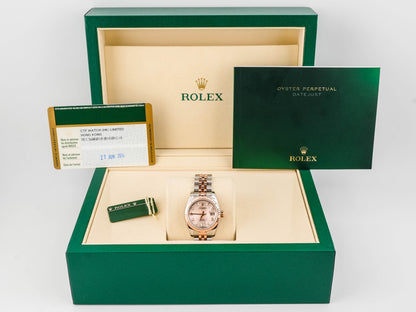 Rolex Datejust Lady Jubilee Pink Diamond Dial on Jubilee 179171 Papers 2014